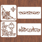 corner stencils vintage floral lace