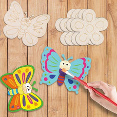 18 pcs unfinished wood ornaments