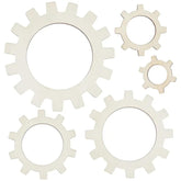 American Elm 5 Pcs Wood Flower Weaving Tool Set MDF Jewelry Casting Ring Molds for DIY Craft Projects, Yarn Weaving, Crochet Frame