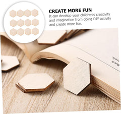 hexagon wood craft supplies