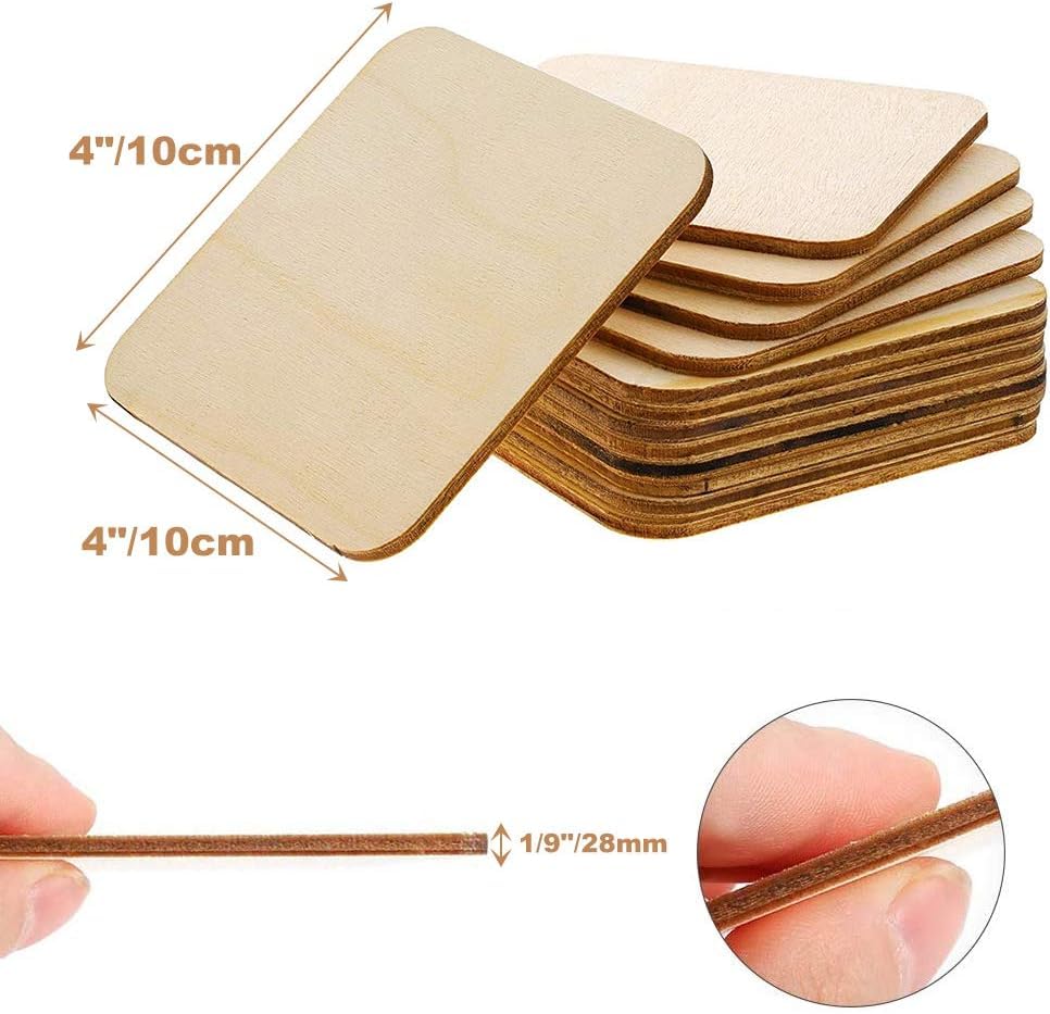 square MDF board 4 inch