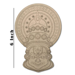 American Elm Wooden Pre-Marked MDF Base Kathakali | Craft Base for DIY Art | MDF for Art Projects | Ideal for Painting, Home Decor, and Crafting