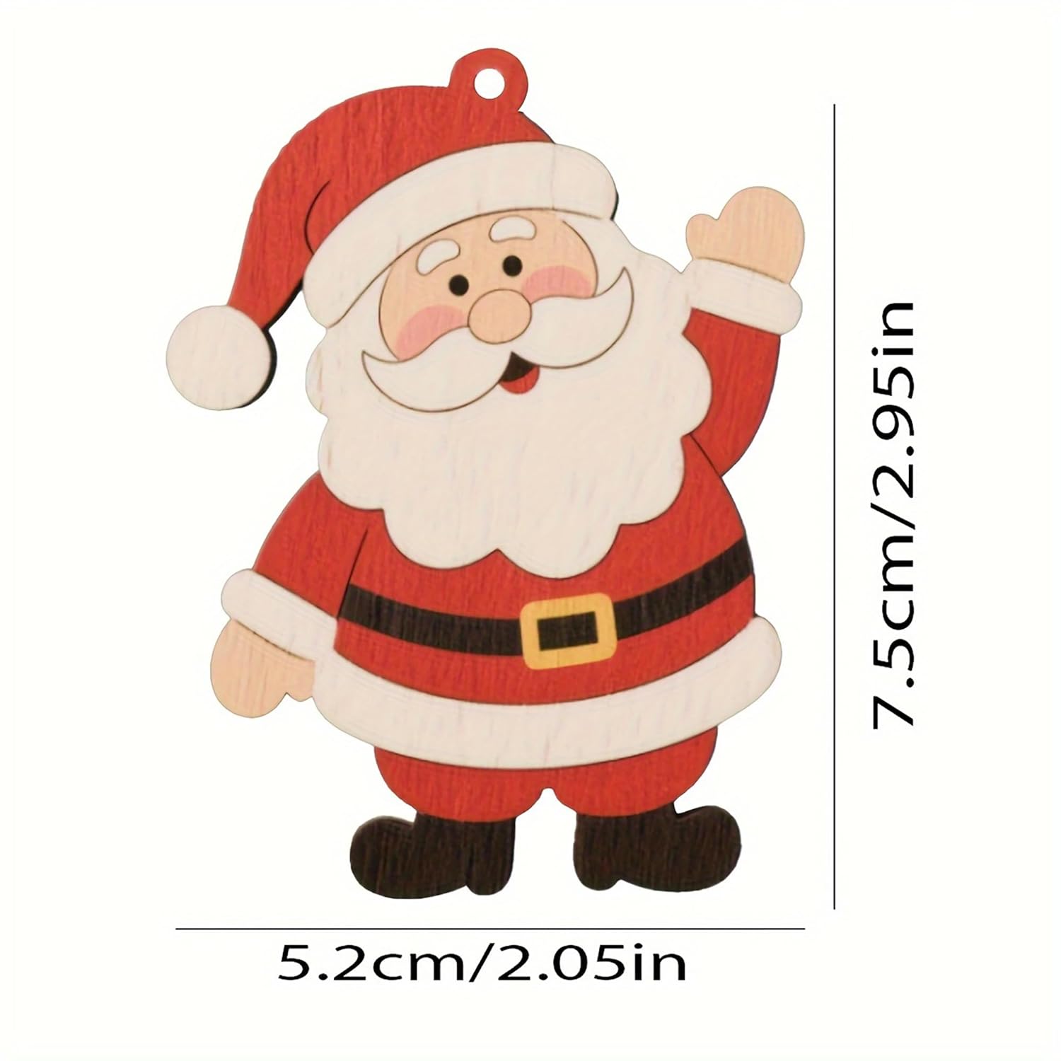 flat wooden christmas decorations 7x5cm