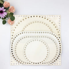 American Elm 6 Piece Oval Basket Bottom Set Wooden MDF Bases for DIY Crochet Bags & Storage 3 Styles
