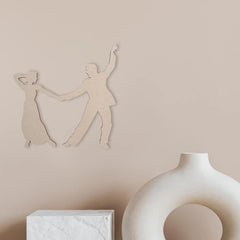 Cliths Dancing Couple Wood Cutout MDF Wedding Decor for DIY Craft & Gifts 2.7mm Thick
