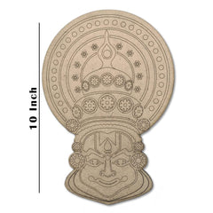 American Elm Wooden Pre-Marked MDF Base Kathakali | Craft Base for DIY Art | MDF for Art Projects | Ideal for Painting, Home Decor, and Crafting