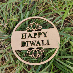 Happy Diwali CutOuts,Unfinished Wooden Cutout,Diwali Decoration Wood Cutouts
