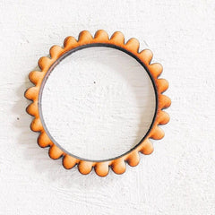 American Elm Scallop Circle Weaving Looms Set of 5 Wooden Hoops for Fiber Arts, Yarn Craft.