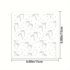 reusable footprint stencil for crafts