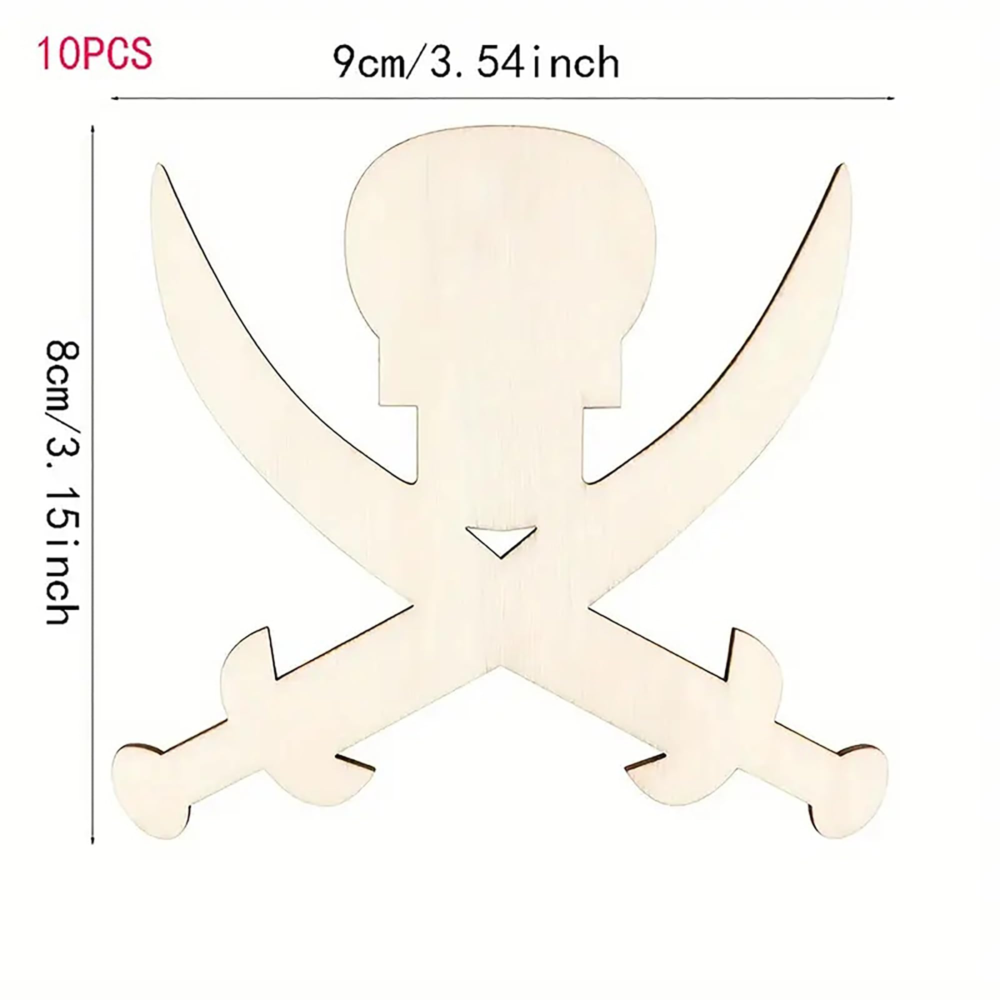 unfinished 10pcs wooden crossed swords cutouts for diy crafts