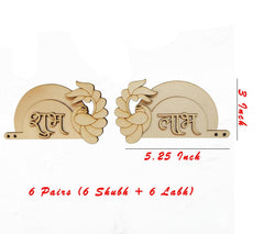 Two wooden hair accessories with engraved text on a white background
