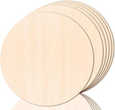 Cliths 6 Pack Wooden Circles MDF Craft Discs for Door Hangers, Seasonal Decor & DIY Painting