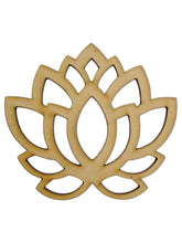Beige lotus flower design on a white background