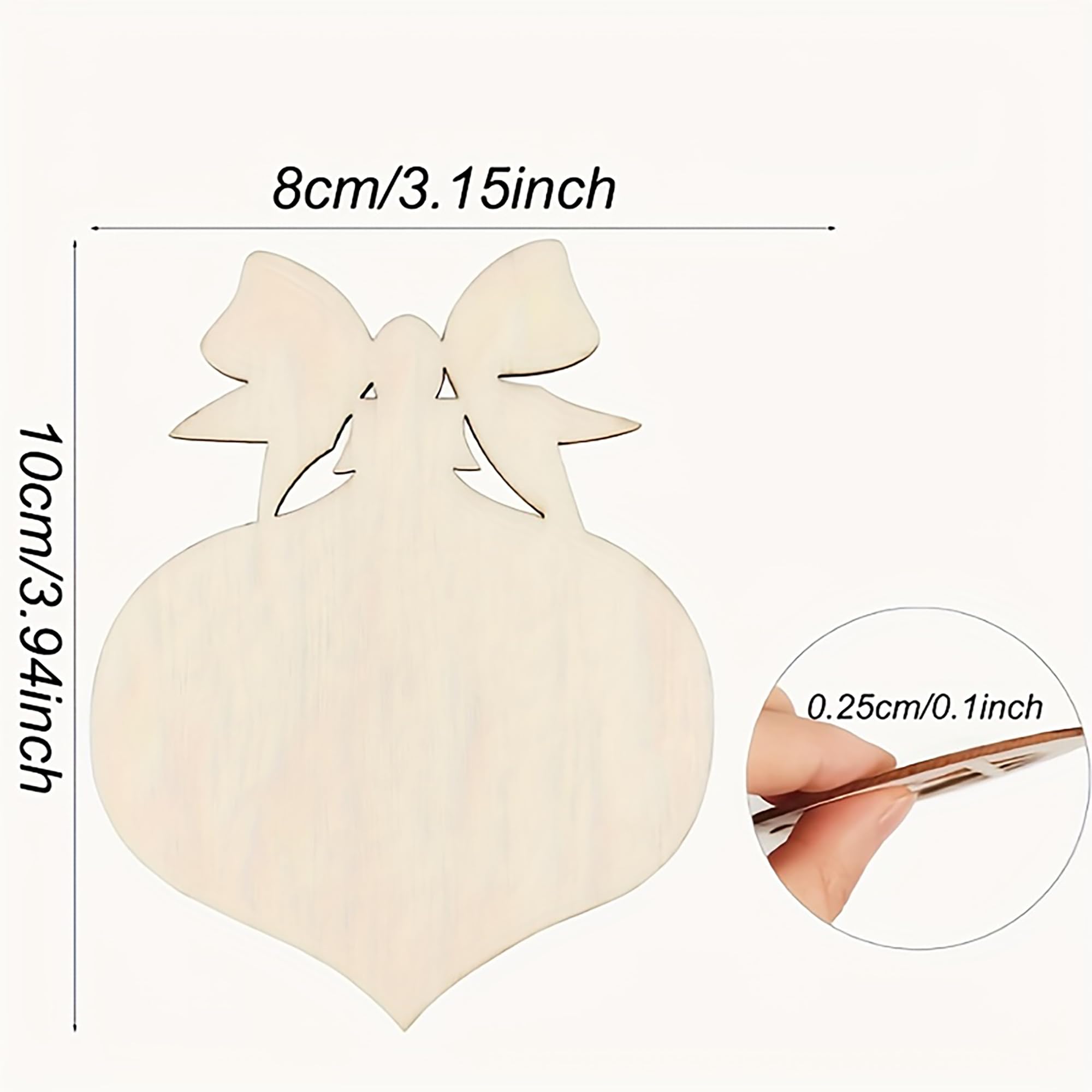 wooden bow shape cutouts
