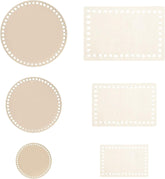 American Elm 4 Piece Wooden Crochet Base Set MDF Basket Bottoms for DIY Knitting & Weaving Projects Craft Supplies