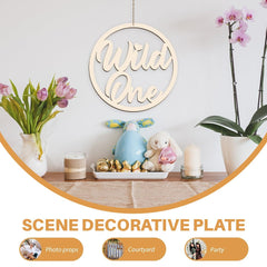 wooden cutout baby milestone props