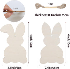 Measurement chart of a rabbit-shaped item with dimensions and thickness details.