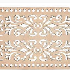 Cliths 2 Pcs Rectangular Wooden Bag Bases Unfinished Knitting Storage Bag Bottom for DIY Crafting & Weaving MDF Board
