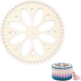 Cliths 3 Pcs Circular Wooden Basket Bases Crochet Bag Bottom Shapers for DIY Yarn Bags, Knitting Baskets & Craft Projects