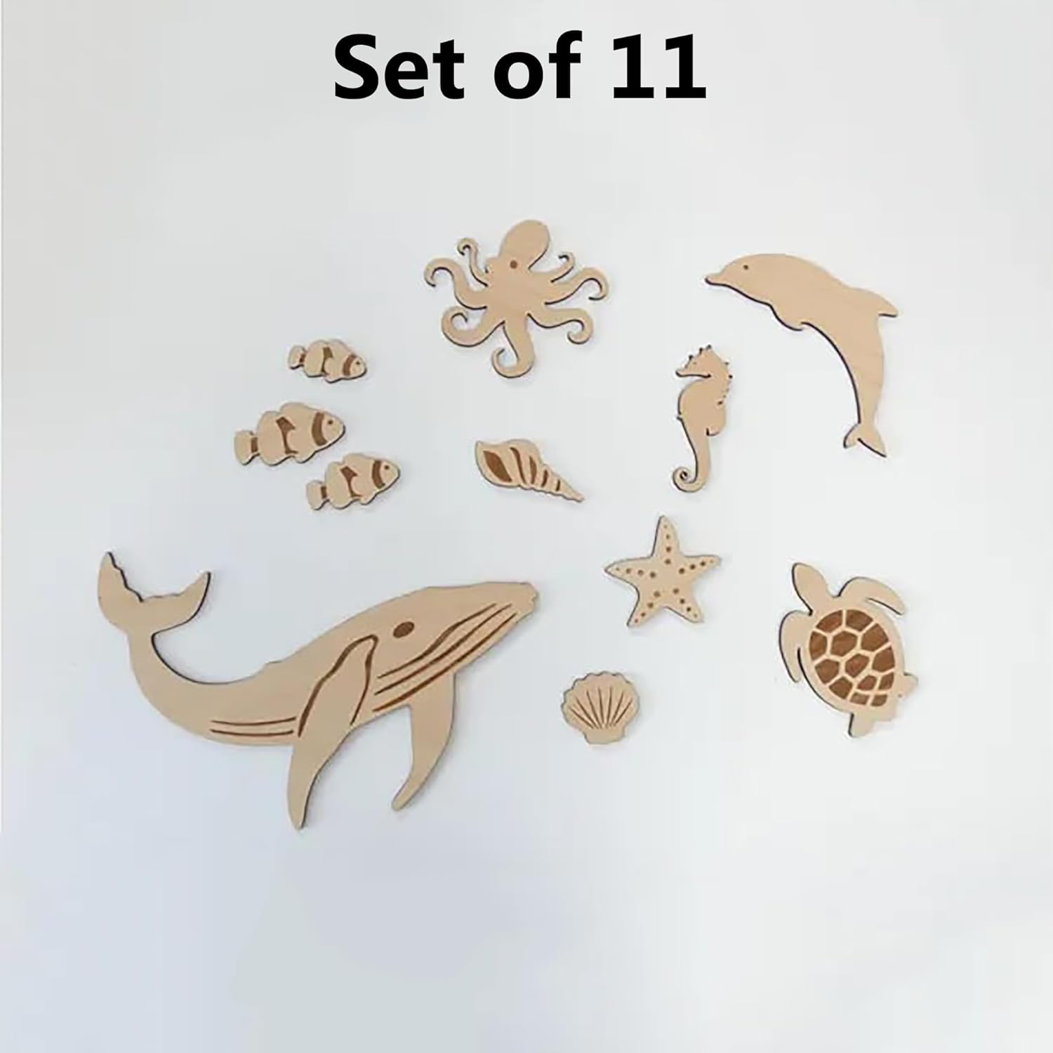 Cliths Set of 11 Sea Animal Wallfor Playroom