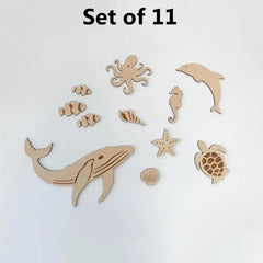 Cliths Set of 11 Sea Animal Wallfor Playroom