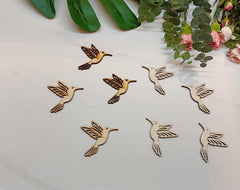 American Elm 30 Pcs Unfinished Wood Hummingbird Earring Blanks DIY Craft Kit MDF Jewelry Making Supplies for Women