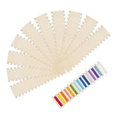 American Elm 10 Piece Wooden Wire Winding Boards 15 Slot MDF Embroidery & Yarn Storage - 2.7mm Thick Craft Supply