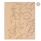 Pre-marked wooden board for painting