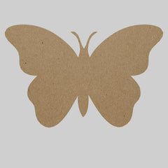 Brown butterfly cutout on a light gray background