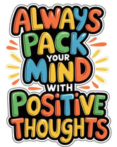 American Elm Positive Thoughts Wall Painting - Always Pack Your Mind With Positive Thoughts Metal Print - 8x12 Inches Glossy Aluminum Art for Living Room & Office
