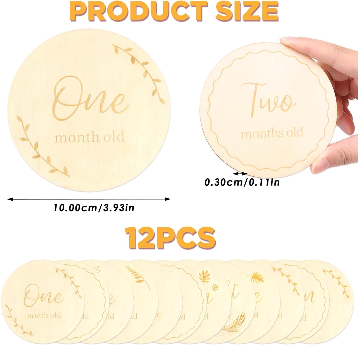 wooden baby milestone markers