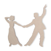 Cliths Dancing Couple Wood Cutout MDF Wedding Decor for DIY Craft & Gifts 2.7mm Thick