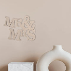 Cliths Mr & Mrs Wood Cutout MDF Wedding Sign for Couple Decor & Gifts 2.7mm Thick