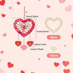 Cliths Heart Shape Dream Catcher Craft Kit DIY String Art