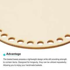 American Elm 2 Pack Flower Shaped Basket Bottoms MDF Crochet Base for DIY Storage Bags & Knitting Projects Wooden Craft Supply