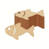 Cliths Wooden Fish Shape Cutouts Craft Base for Painting DIY Ocean Theme