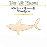 American Elm 10 Pcs Shark MDF Cutouts Wooden Shark Shapes for DIY Crafts, Ocean Theme Decor, Kids Art Projects, School Activities, Sea Animal Party Decorations