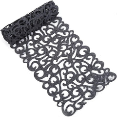 Cliths Felt Table Runner Heat Resistant Dining Table Protector, Dark Gray Decorative Placemat for Holiday Decor & Daily Use