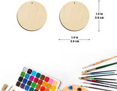 Cliths 50 Pcs Round Wood Earring Blanks Unfinished MDF Circles for Jewelry Making, DIY Lightweight Dangle Earrings