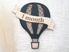 3d wooden baby milestone markers