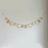 Cliths Wooden Ramadan Garland Islamic Holiday Banner Eid Mubarak Decor for Home & Party Decorations