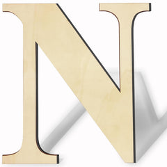 Gold letter 'N' on a white background
