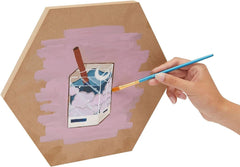 Whittlewud 3 Pack Hexagon MDF Boards Craft Panels DIY Painting, Decoupage & Lippan Art
