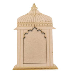 American Elm Pack of 2 MDF Craft Jharokha - 12X8 Inch Wooden Jharokha Cutout - Jharokha Wall Decor (2 Layer 3+3mm Thickness)