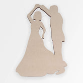 Cliths Wooden Dancing Couple Cutout MDF Wall Art for Weddings, DIY Romantic Decor & Gifts 2.7mm Thick