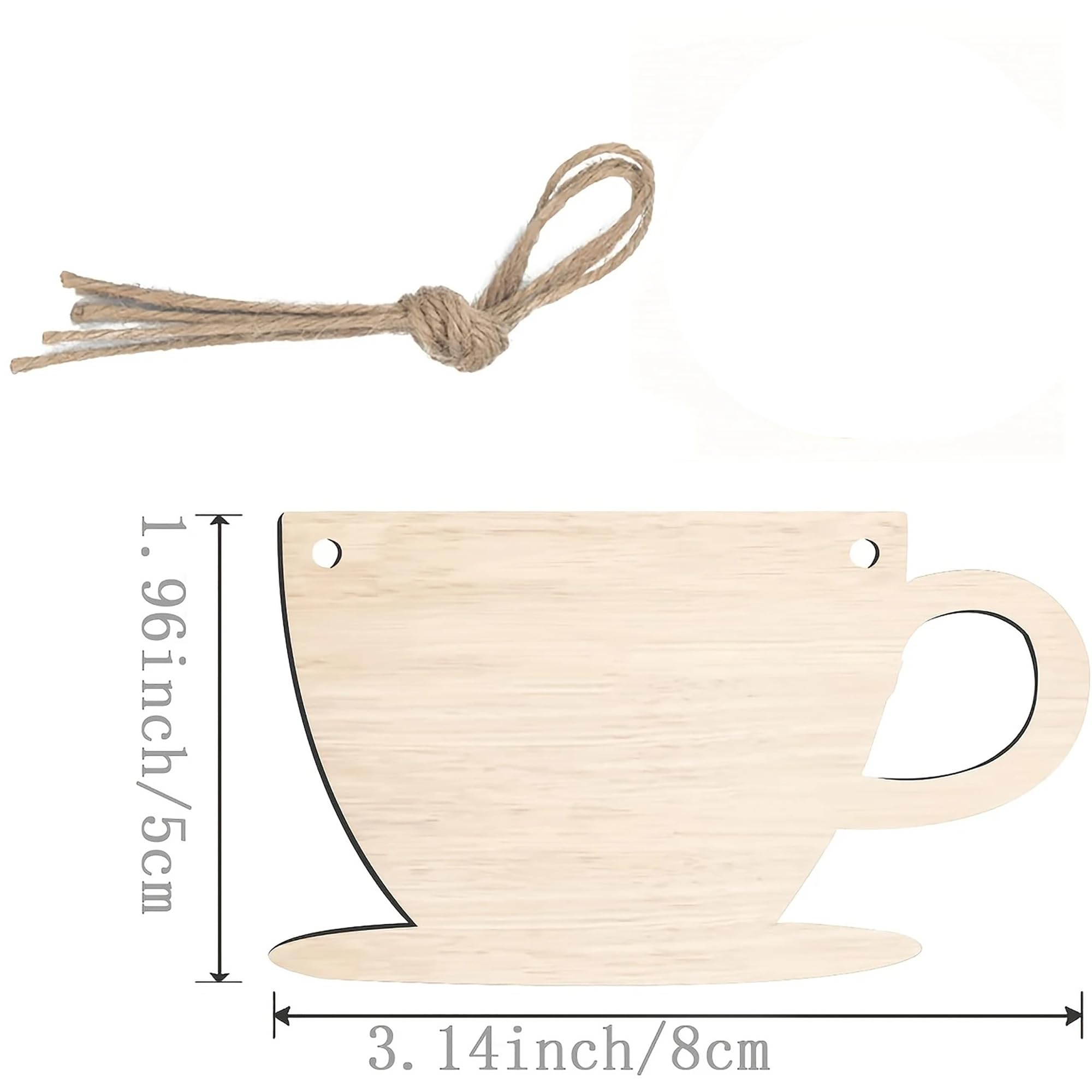 wooden coffee cup cutouts