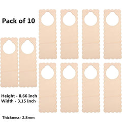 Pack of 10 beige rectangular plastic shims with scalloped edges on a white background.