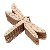 Wooden dragonfly ornament on a white background