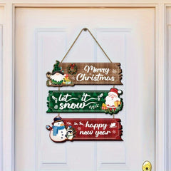 Christmas themed hanging signs for home decor