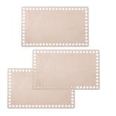 Cliths 3 Pcs Rectangle Wooden Basket Base MDF Crochet Bag Bottom for DIY Knitting & Weaving Craft Blanks
